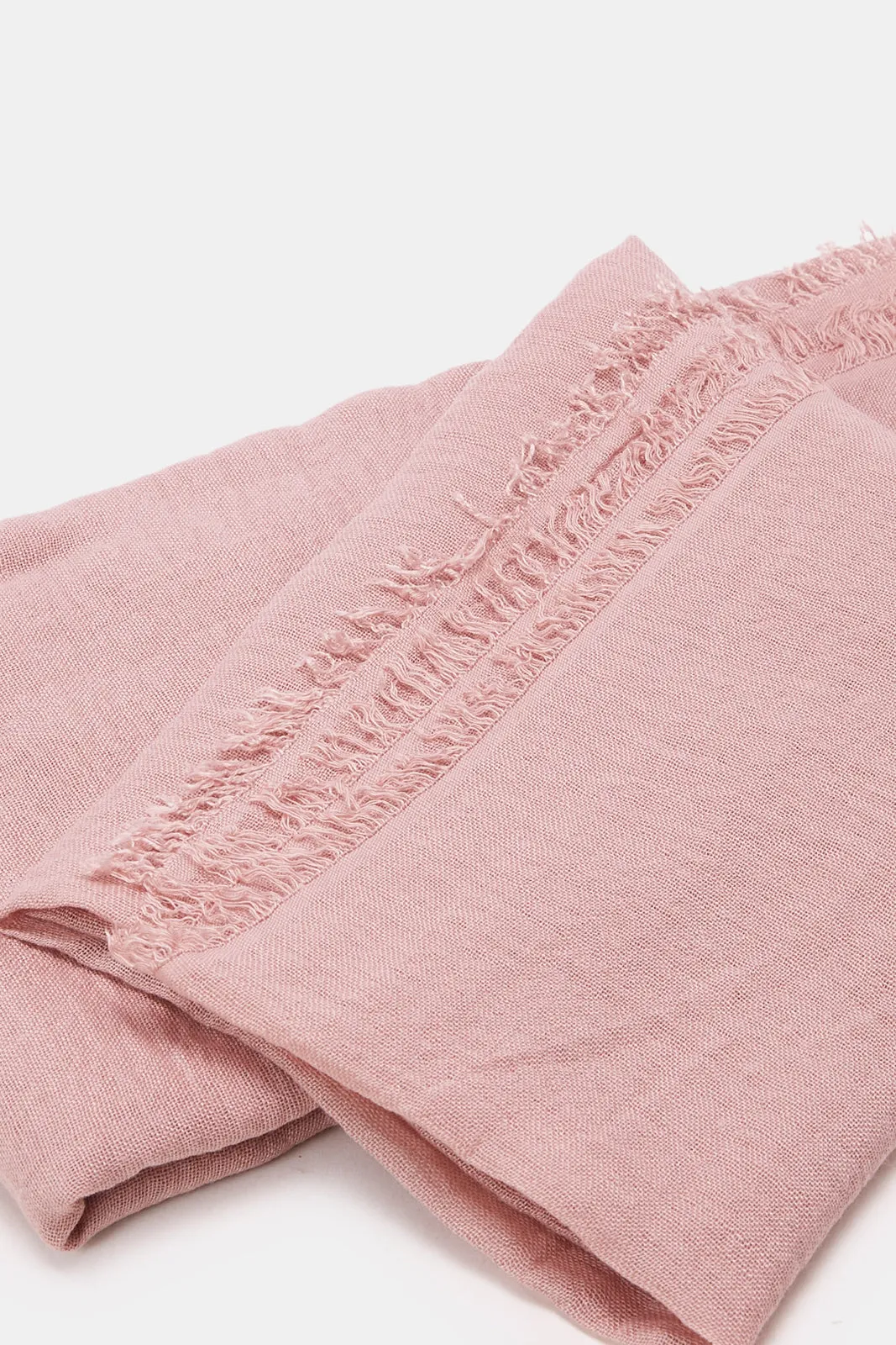 Women Pink Solid Scarf